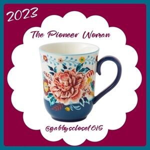 💋 New Pioneer Woman Keepsake Floral Stoneware Mug, Qty 1, 15-Ounces